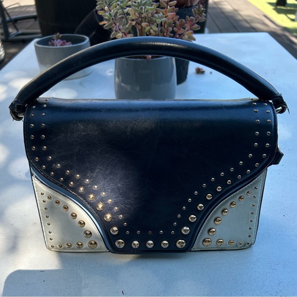 Diane Von Furstenberg | Studded Leather Bag with Crossbody Strap